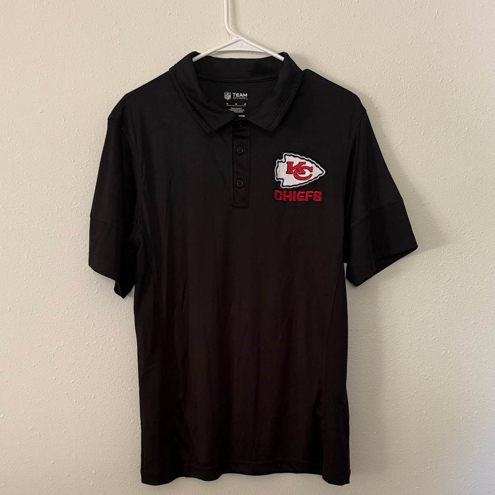 Team Apparel Black Polo with Red Logo